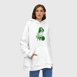 Толстовка-худи оверсайз Go Celtics, цвет: белый — фото 2