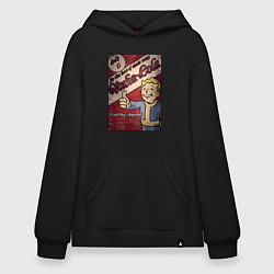 Толстовка-худи оверсайз Vault boy - nuclear cola, цвет: черный