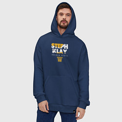 Толстовка-худи оверсайз Steph and Klay, цвет: тёмно-синий — фото 2