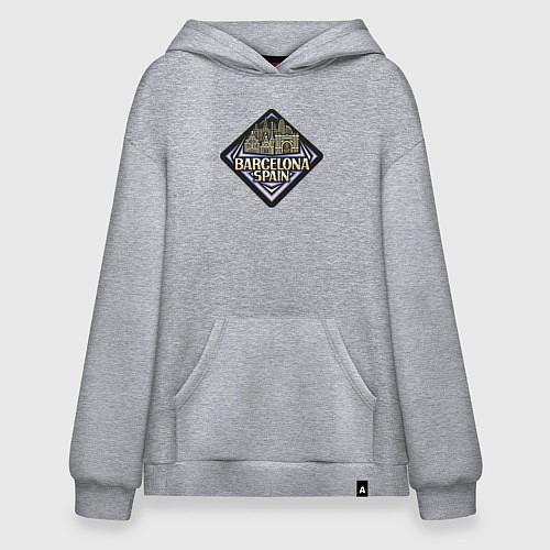 Худи оверсайз Испания Барселона / Меланж – фото 1