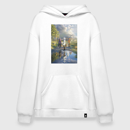 Худи оверсайз Фрирен провожающая в путь / Белый – фото 1