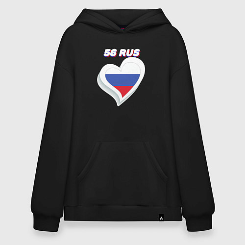 Худи оверсайз 56 регион Оренбургская область / Черный – фото 1