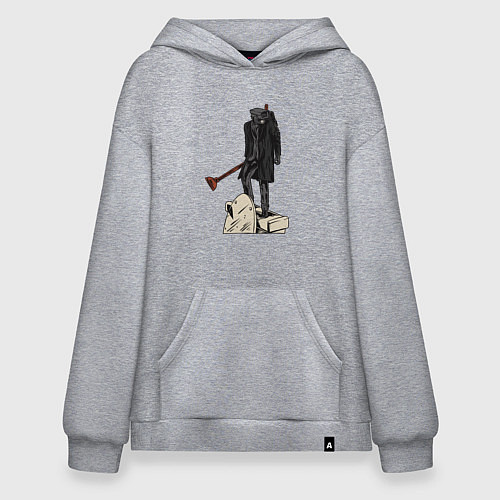 Худи оверсайз Камерамен победил скибиди туалет / Меланж – фото 1