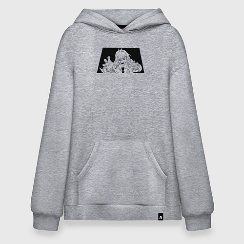 Худи оверсайз Пауэр из Человек Бензопила / Меланж – фото 1