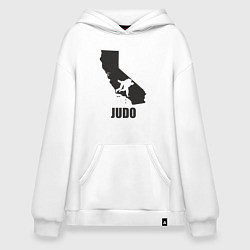 Толстовка-худи оверсайз Дзюдо Калифорния, цвет: белый
