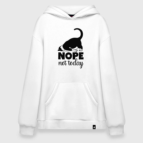 Худи оверсайз Nope - not today / Белый – фото 1