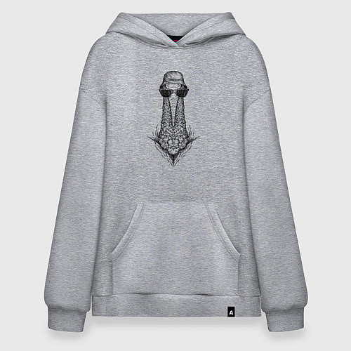 Худи оверсайз Индейка хипстер / Меланж – фото 1