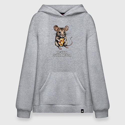 Худи оверсайз Сбыточные мечты / Меланж – фото 1