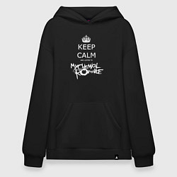 Толстовка-худи оверсайз My Chemical Romance keep calm, цвет: черный