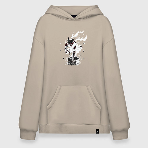 Худи оверсайз Гароу на камне / Миндальный – фото 1