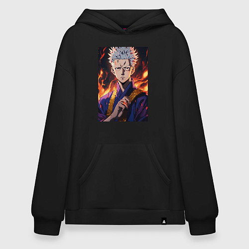 Худи оверсайз Satoru Gojo магическая битва / Черный – фото 1