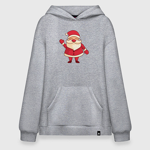 Худи оверсайз Радостный Дед мороз / Меланж – фото 1