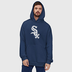 Толстовка-худи оверсайз Chicago white sox - baseball, цвет: тёмно-синий — фото 2