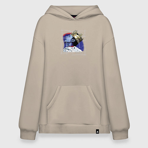 Худи оверсайз Depeche Mode - Dave Gahan king / Миндальный – фото 1