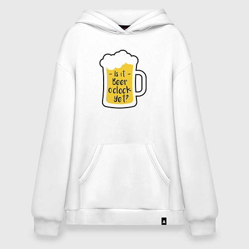 Худи оверсайз Время пива / Белый – фото 1