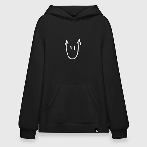 Худи оверсайз Devil Smiley / Черный – фото 1