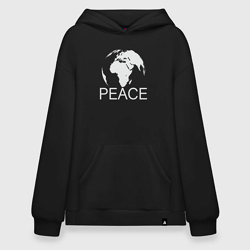 Худи оверсайз World peace / Черный – фото 1