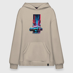 Толстовка-худи оверсайз Красная площадь 2082, цвет: миндальный