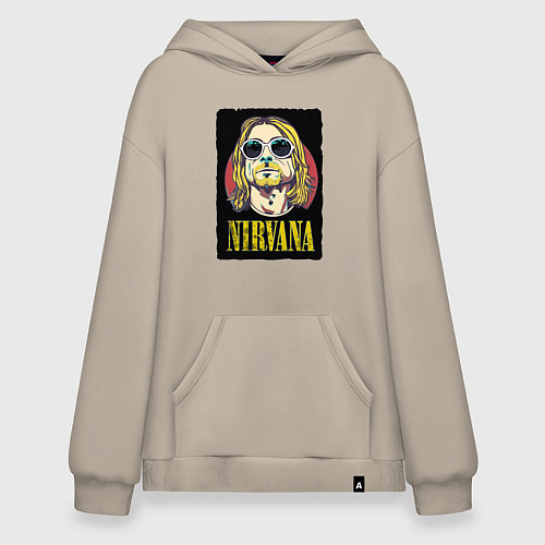 Худи оверсайз Kurt в очках / Миндальный – фото 1