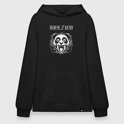 Худи оверсайз Burzum rock panda / Черный – фото 1