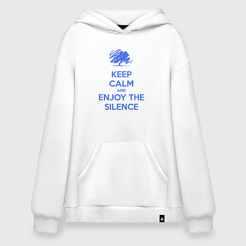 Худи оверсайз Keep calm and enjoy the silence / Белый – фото 1