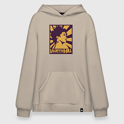 Толстовка-худи оверсайз Lady Lauryn Hill, цвет: миндальный