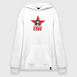 Толстовка-худи оверсайз Che Guevara star, цвет: белый