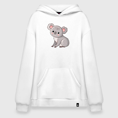 Худи оверсайз Cute koala / Белый – фото 1