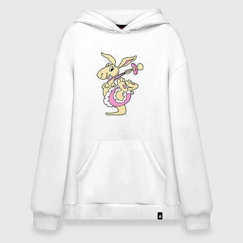 Худи оверсайз Кенгурёнок / Белый – фото 1