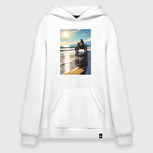 Худи оверсайз On the beach / Белый – фото 1