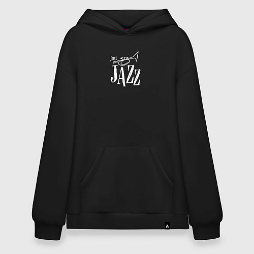 Худи оверсайз Just jazz in white / Черный – фото 1