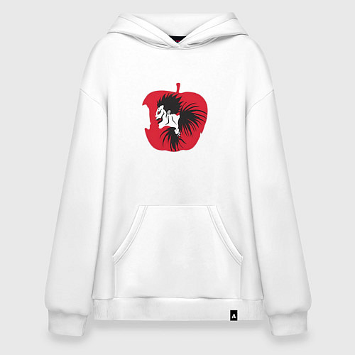 Худи оверсайз Тетрадь смерти Рюк яблоко / Белый – фото 1