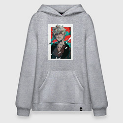 Толстовка-худи оверсайз Адский рай Тёбэй Адза, цвет: меланж