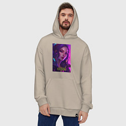 Толстовка-худи оверсайз League of Legends Kaisa Kda, цвет: миндальный — фото 2