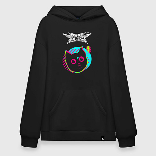 Худи оверсайз Babymetal rock star cat / Черный – фото 1