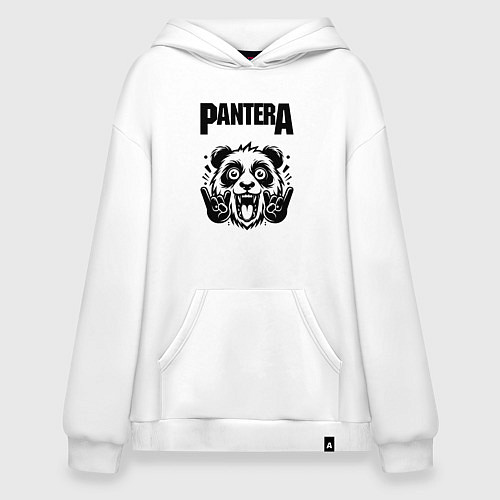 Худи оверсайз Pantera - rock panda / Белый – фото 1