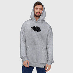 Толстовка-худи оверсайз Космос в волосах, цвет: меланж — фото 2