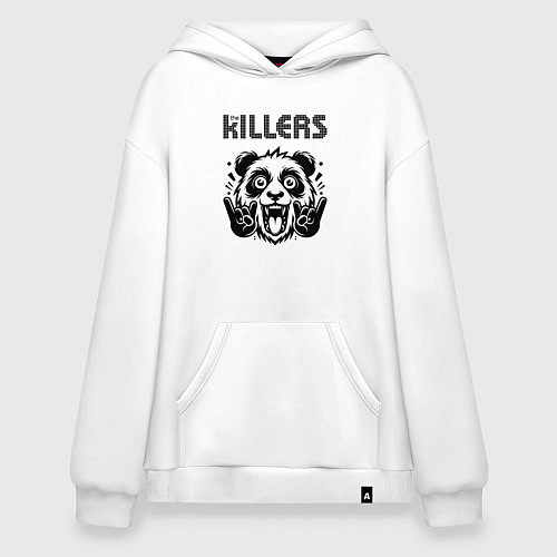 Худи оверсайз The Killers - rock panda / Белый – фото 1
