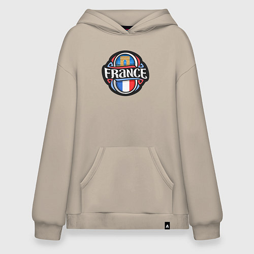 Худи оверсайз Дух Франции / Миндальный – фото 1