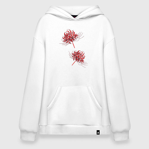 Худи оверсайз Токийский гуль Паучья лилия / Белый – фото 1