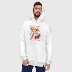 Толстовка-худи оверсайз Асуна Юки мечница, цвет: белый — фото 2