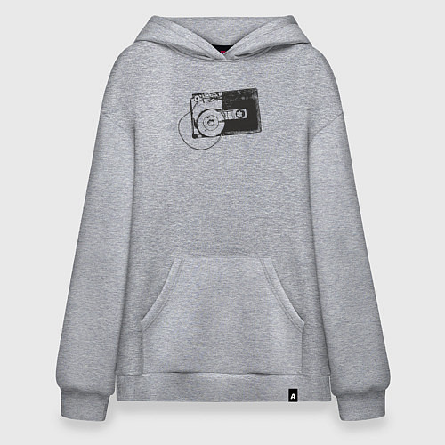 Худи оверсайз Аудио кассета / Меланж – фото 1