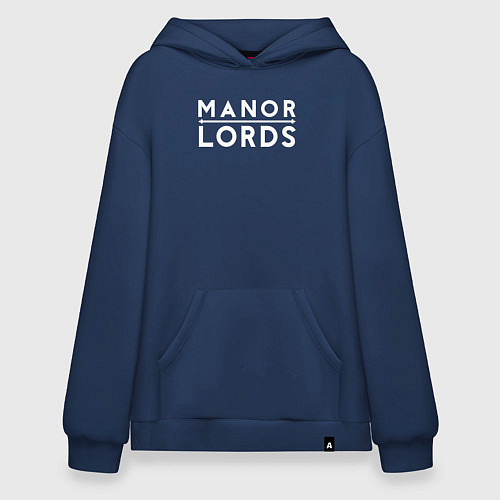 Худи оверсайз Manor lords logo / Тёмно-синий – фото 1