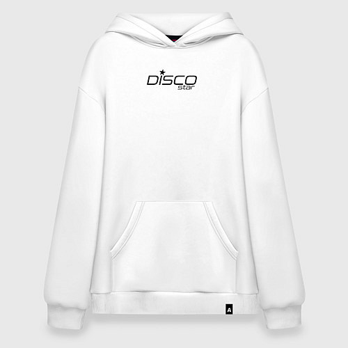Худи оверсайз Disco star in black / Белый – фото 1