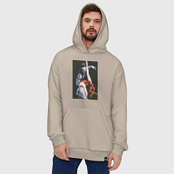 Толстовка-худи оверсайз Ведьма и чудовище Ашаф танец, цвет: миндальный — фото 2