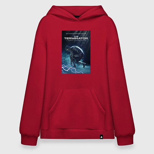 Худи оверсайз Терминатор из будущего / Красный – фото 1