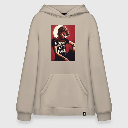 Худи оверсайз Сара коннор - нет судьбы / Миндальный – фото 1