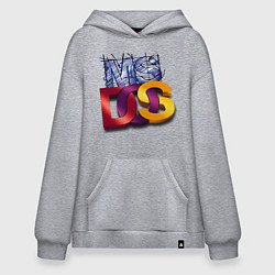 Толстовка-худи оверсайз Ms DOS, цвет: меланж