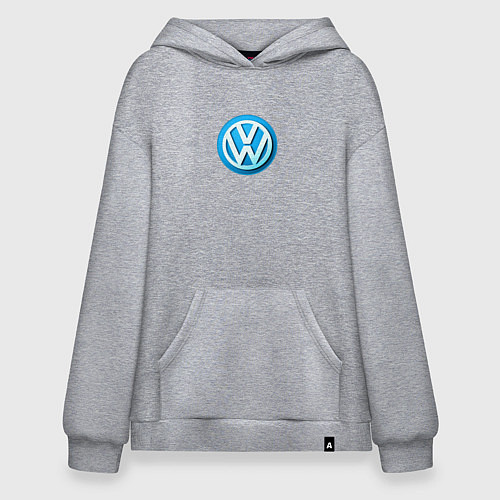 Худи оверсайз Volkswagen logo blue / Меланж – фото 1