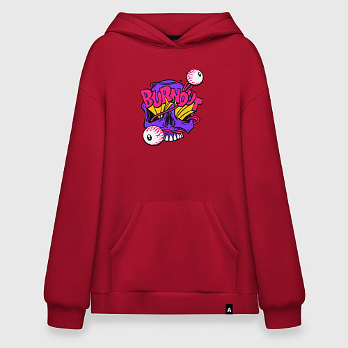 Худи оверсайз Burnout / Красный – фото 1